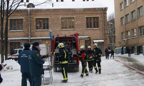 В Институте органической химии прошли пожарно-тактические учения